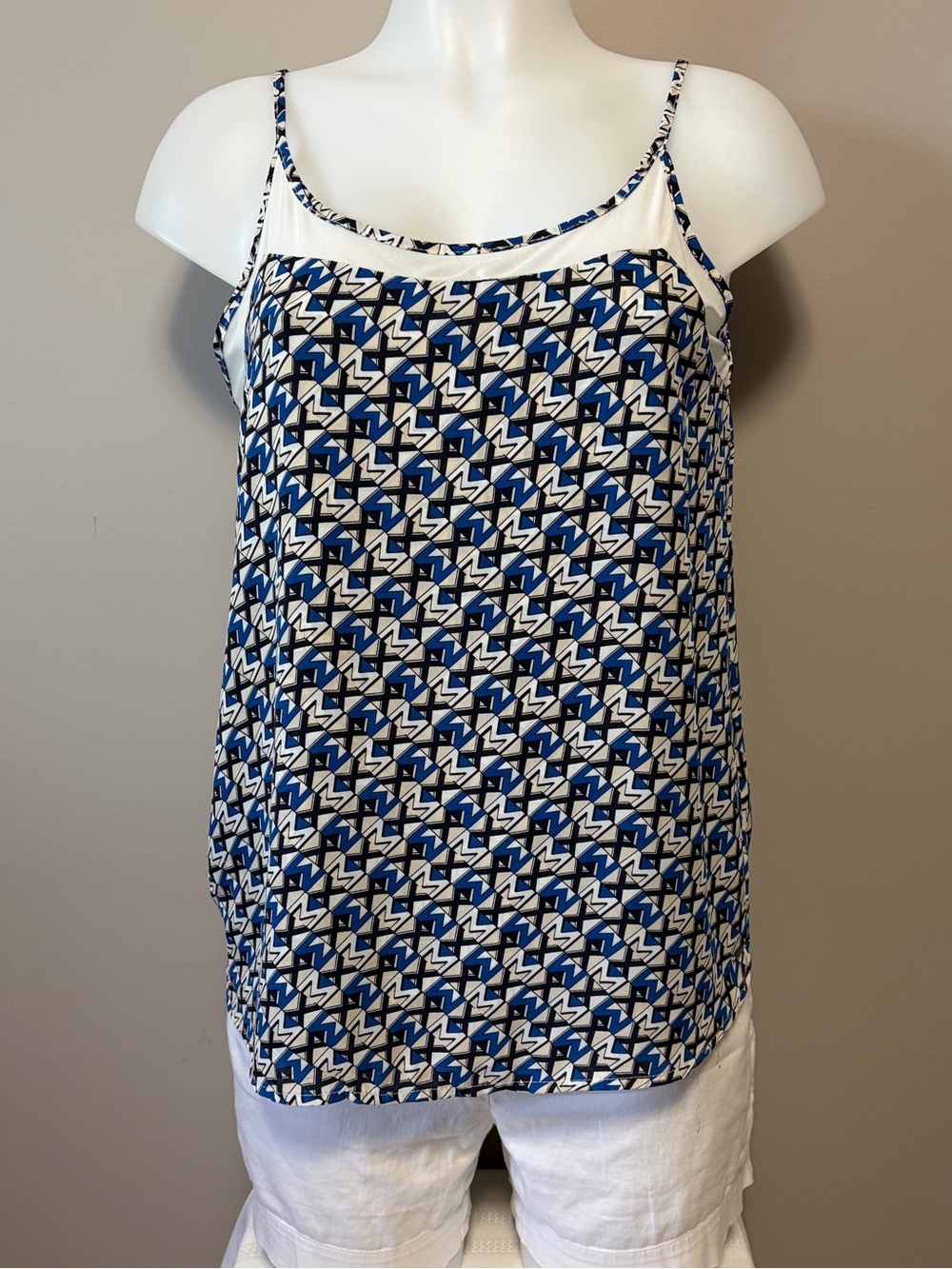 Mexx Blue, Black & White Geometric Camisole